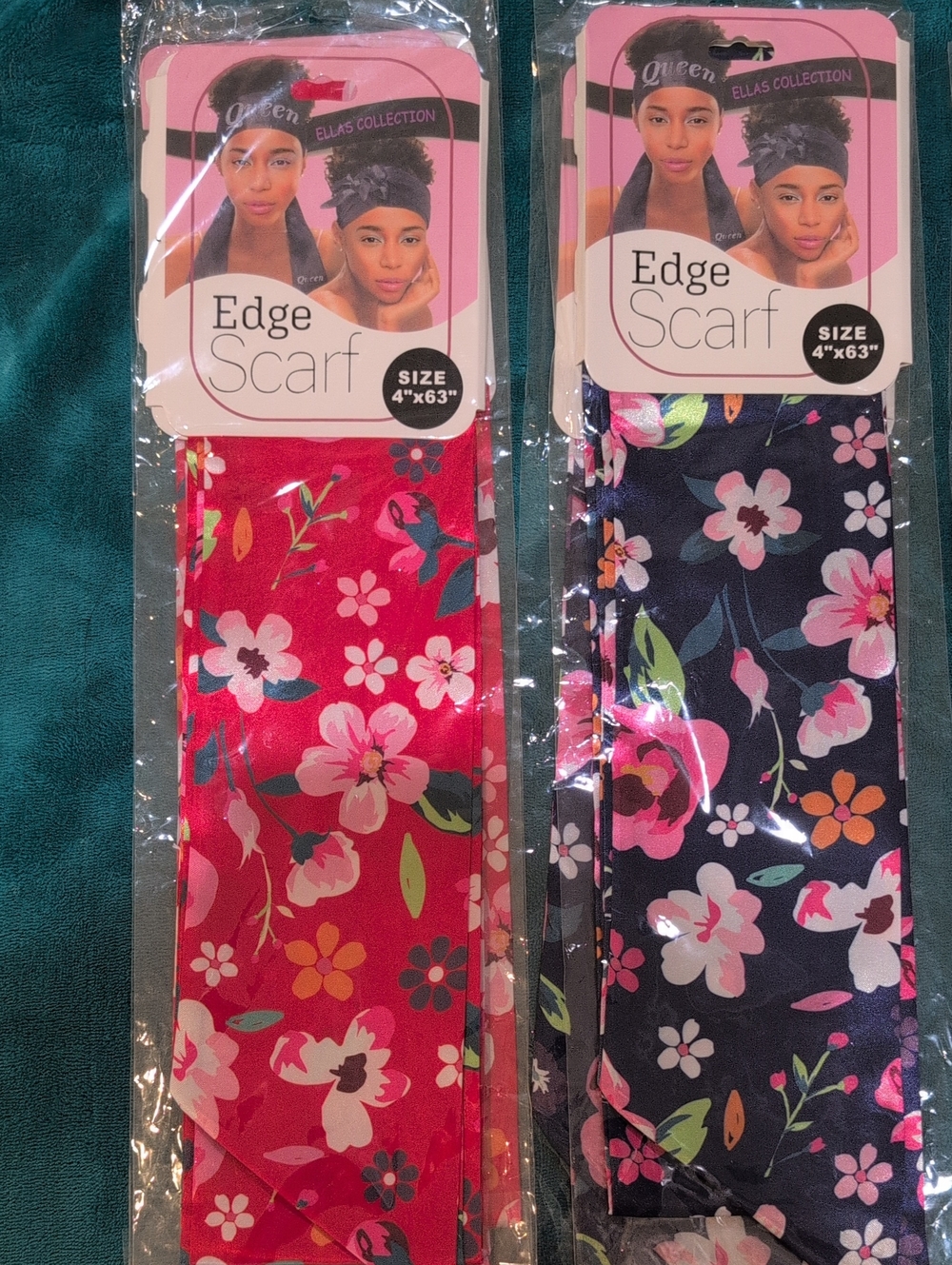 Floral Edge Scarf - Pink Or blue Pick 1